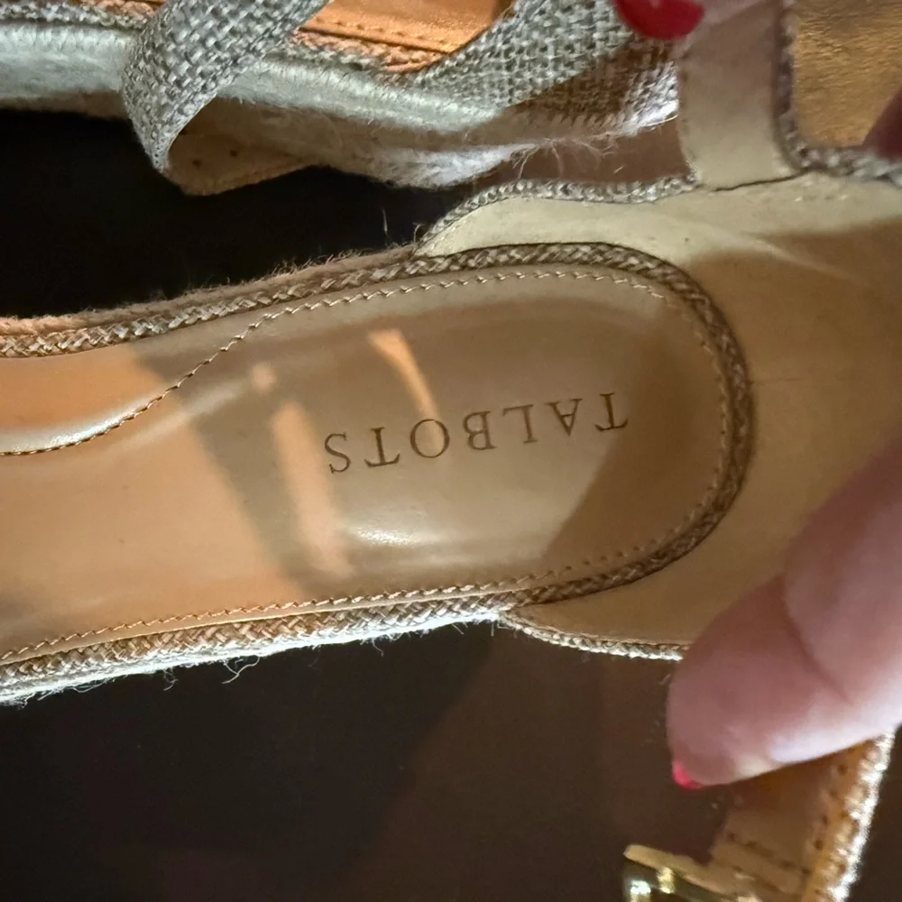 Talbots Women's Beige Espadrille Sandals - Picture 2 of 5